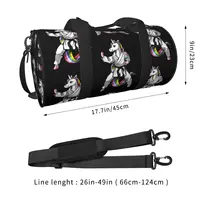 Unicorn Karate Sports Bags Martial arts Training Gym Bag with Shoes Graphic Handbags Couple Pattern Waterproof Fitness Bag 2