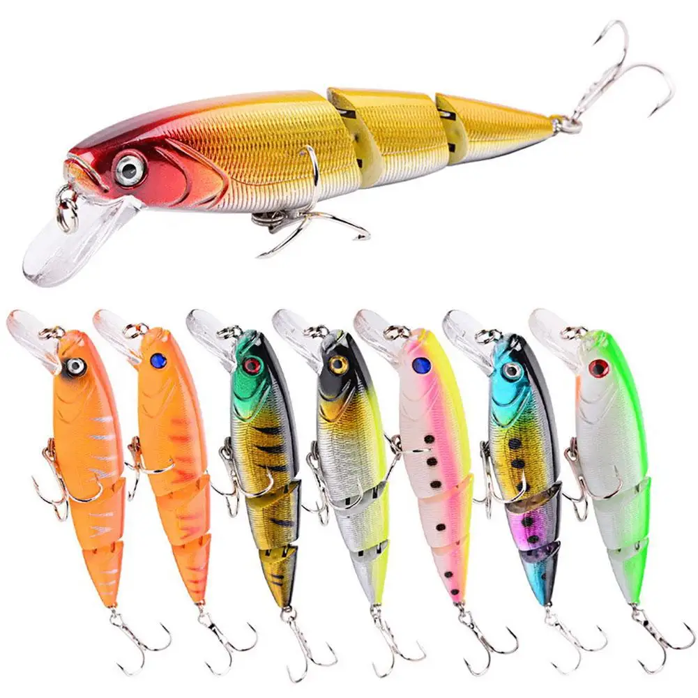 

8 Colors Fishing Lures For Bass Trout Multi Jointed Swim Baits Lifelike Fishing Lures Slow Sinking Bionic Lures 11cm/15g