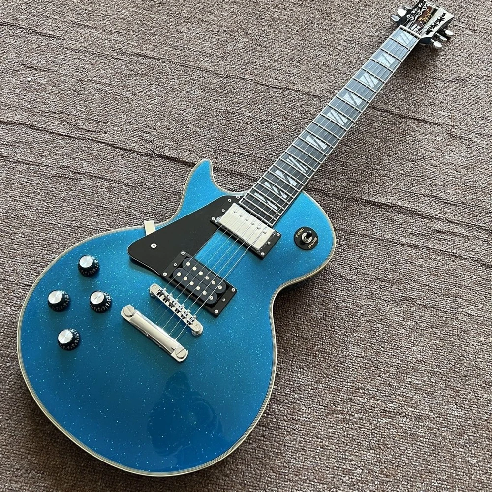 Classic-left-hand-LP-electric-guitar-rock-blue-metallic-paint-jazz ...