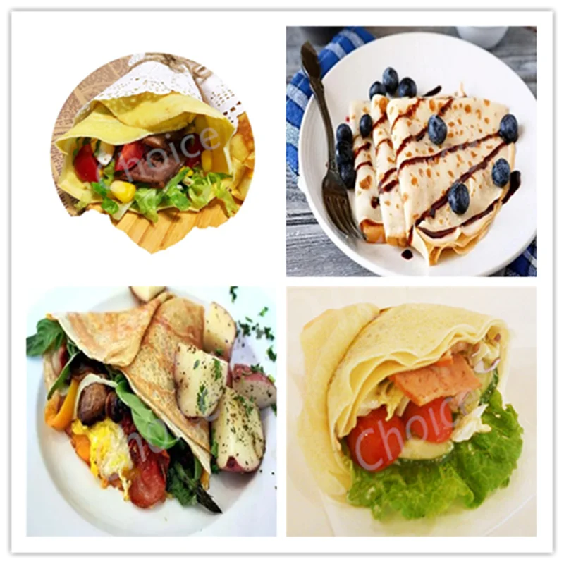 Gas Crepe Wrapper Cake Machine Thousand Layer Spring Roll Pancake Making Maker Crepe Pancake Making Machine 5