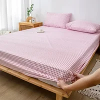 1pc Waterproof Bed Hats Single Piece Breathable Anti-mite All-inclusive Mattress Cover Dust Cover Solid Color Fitted Bed Sheets 5