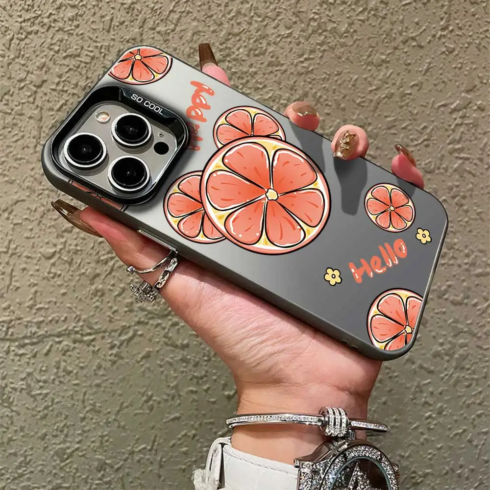 Sweet Fruit Silver IMD Matte Phone Case Cover