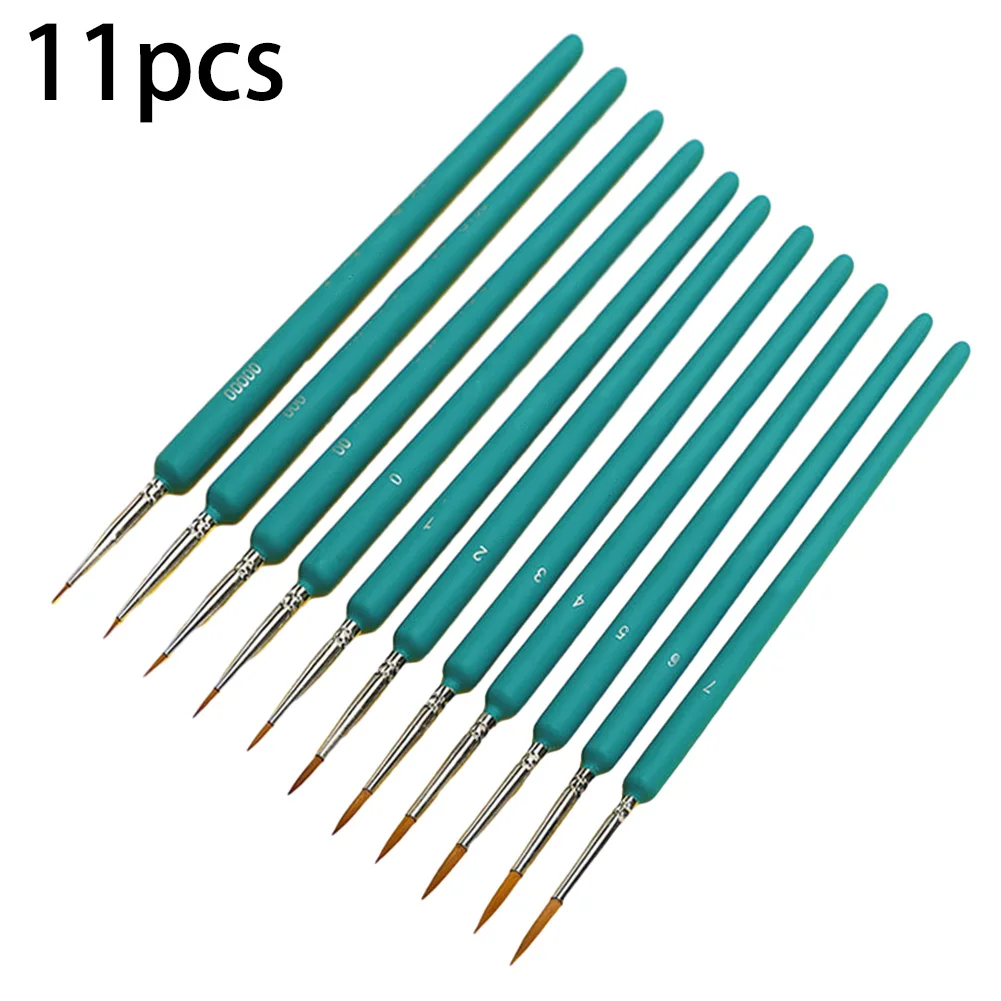 Fine Hook Line Brush Set for Model Building Nail Design Painting by Numbers Material Easy to Reshape and Clean