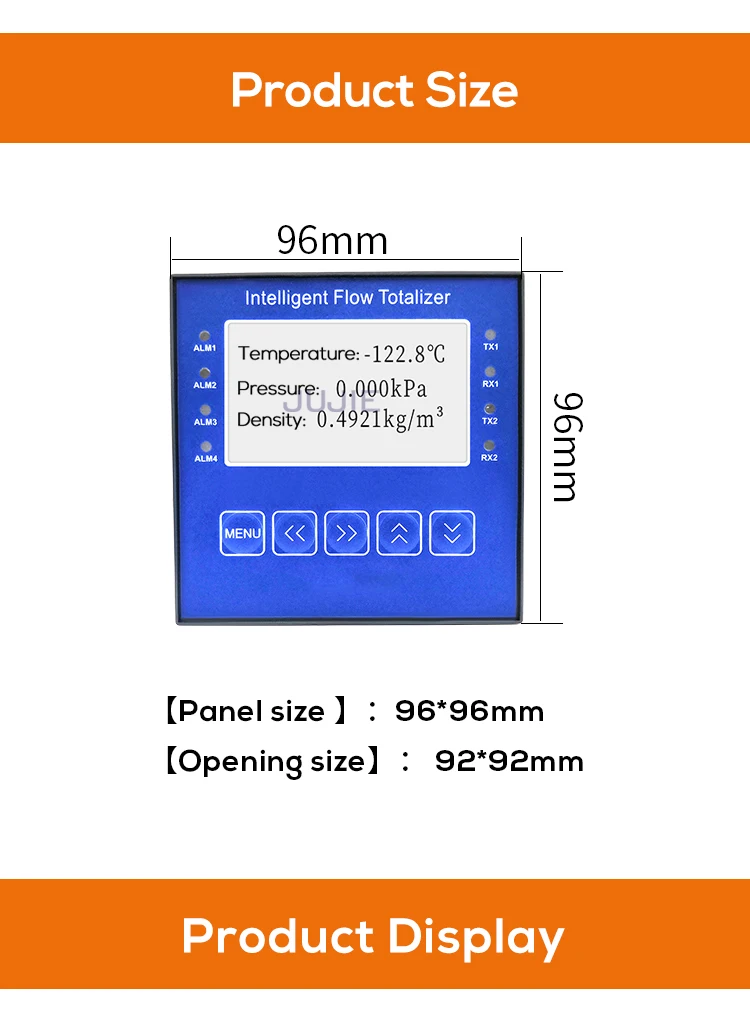 Digital Flow Totalizer Water Gas Flow Measuring Instruments 4-20mA