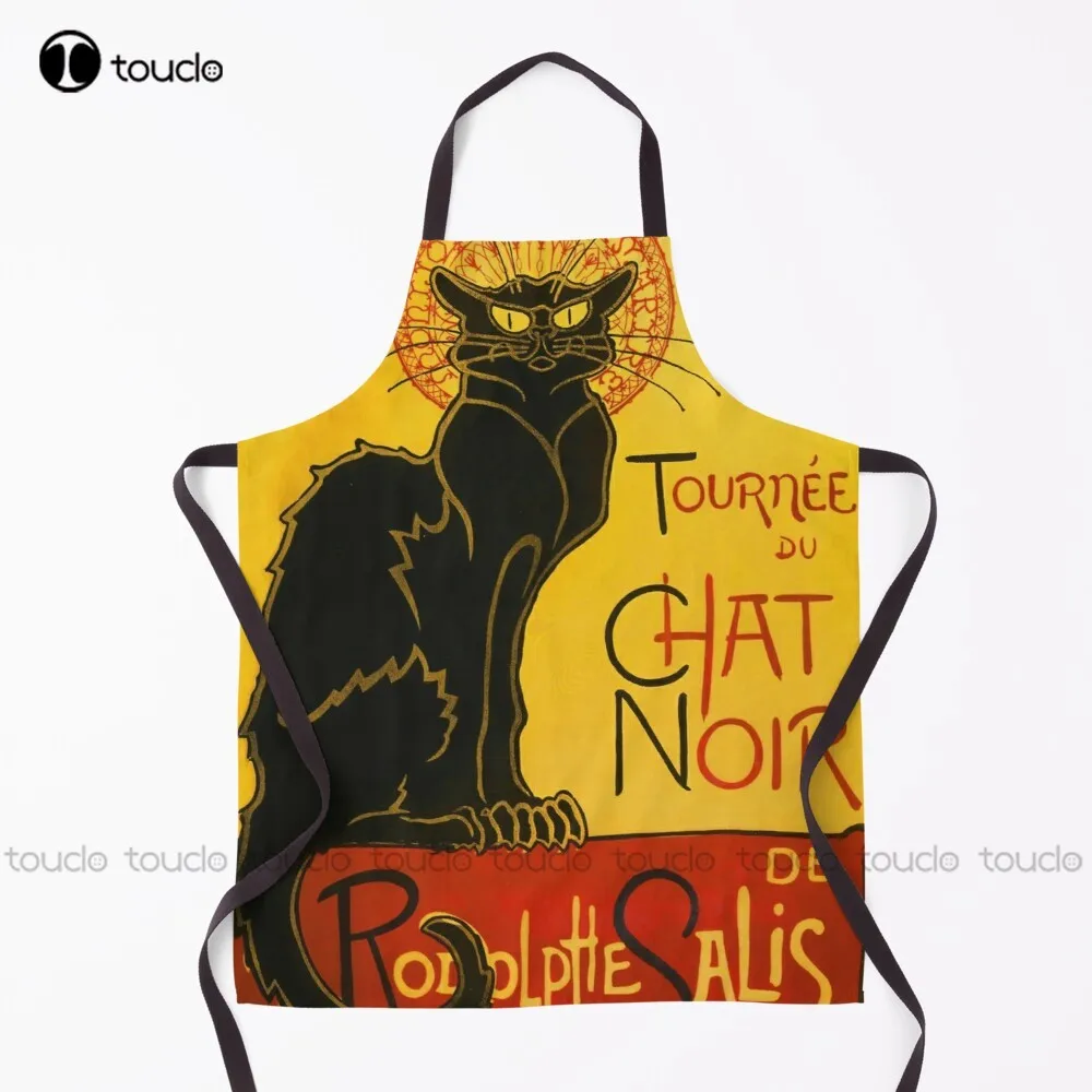 Le Chat Noir The Black Cat Art Nouveau Grembiule Vintage Grembiuli Da Cucina Cucina Da Giardino Grembiule Adulto Unisex Personalizzato