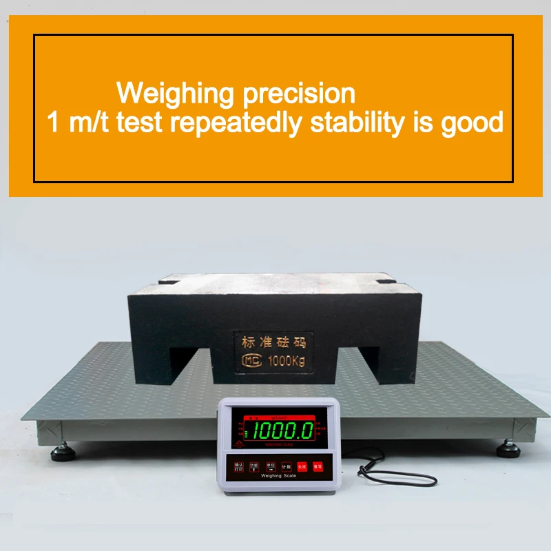 0.75 X 0.75 M 2 Tons Industrial Digital Scale Commercial Electronic Weighing High Precision Weighbridge For Livestock Weighing