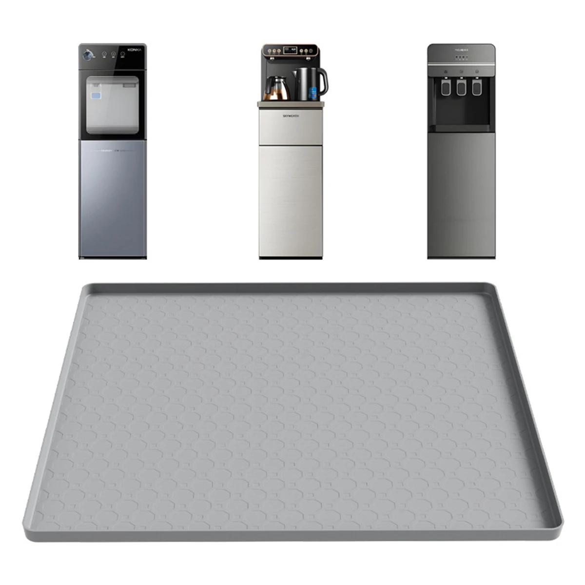Silicone Non-Slip Drip Protection Mat with Raised Edges – 50x50CM Floor Protector for Fridge & Washing Machine