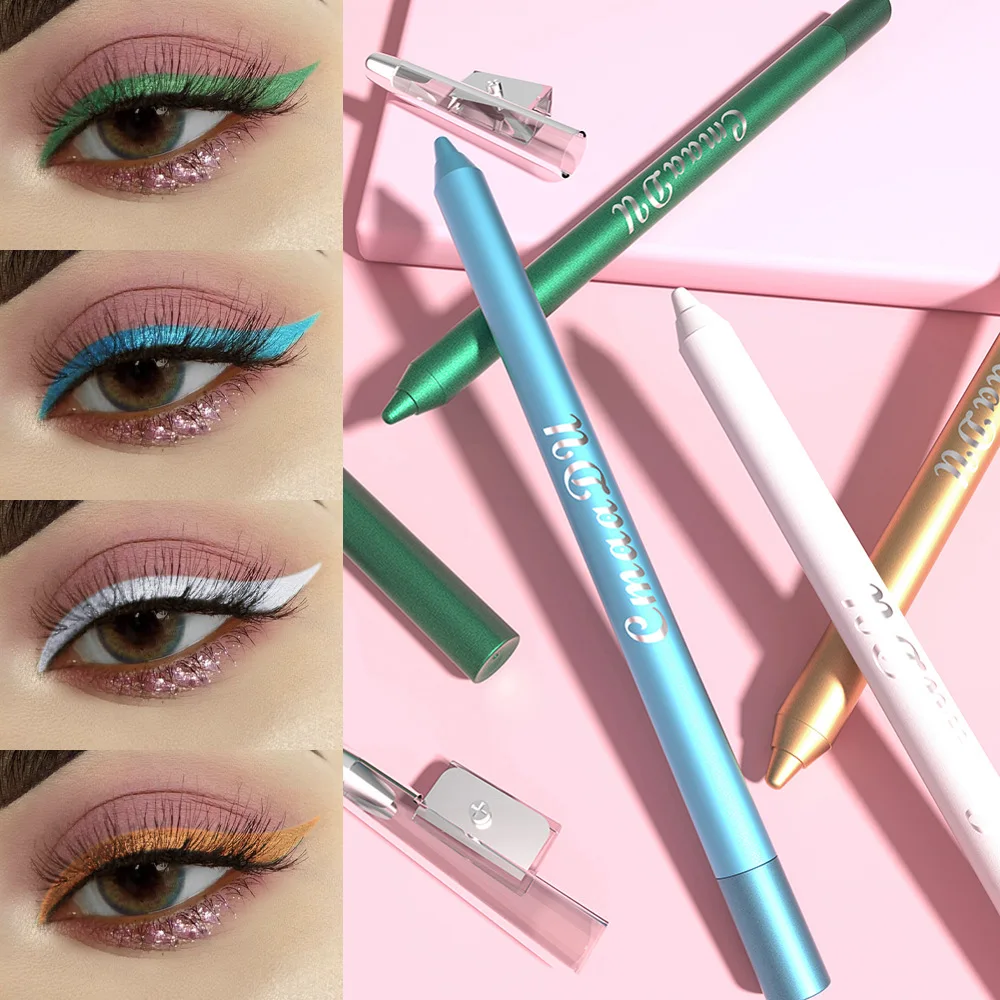 

12Pcs Eye Shadow Eyeliner Pencil Set Pearlescent Pigment Long Lasting Matte Eye Liner Makeup Cosmetic Beauty Colorful Liner