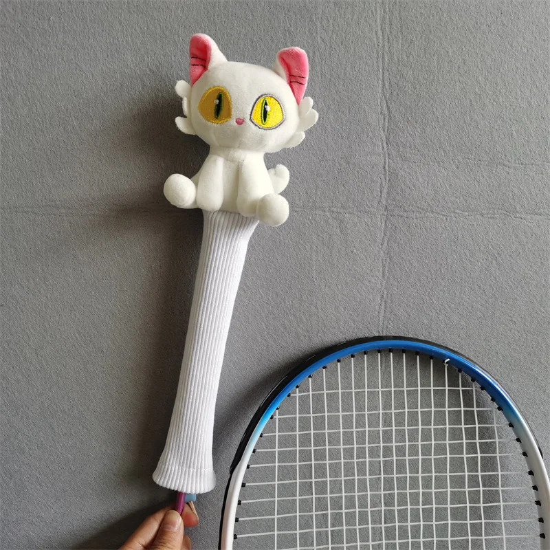 Cat Badminton Racket Handle Cover Plush Doll Grip Protectors Handcraft Gift