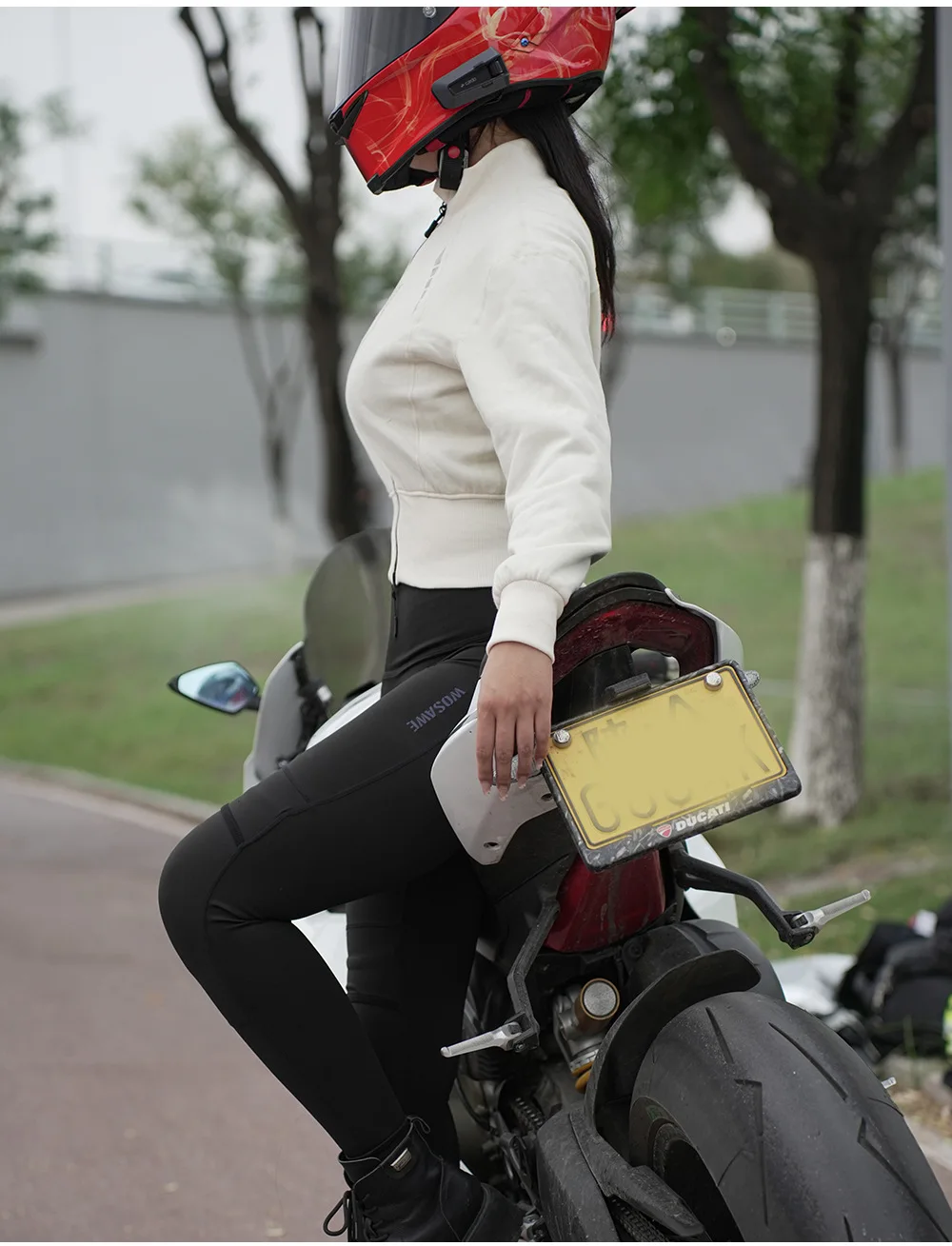 سترة دراجات نارية شتوية للنساء من WOSAWE مع وسائد حماية معتمدة من CE، ملابس ركوب الدراجات النارية غير الرسمية