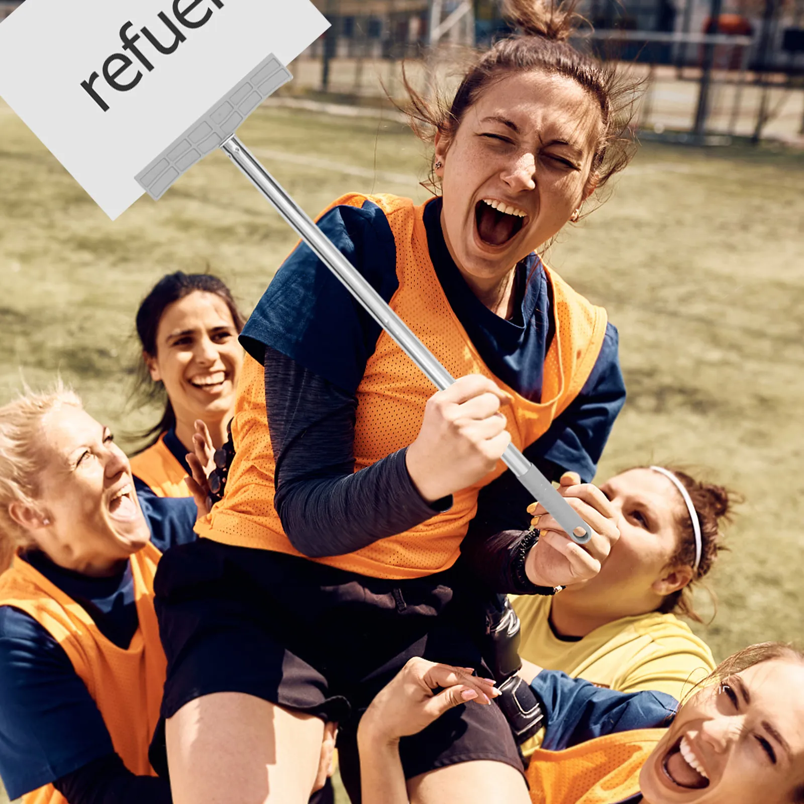 2Pcs 사인 막대 다기능 스테인레스 스틸 핸드 헬드 사인 홀더 막대 환영 디스플레이 야외 퍼레이드 전시 간판 홀더