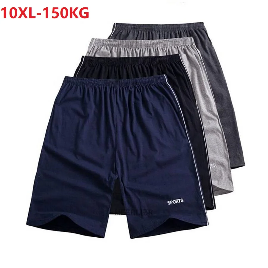 

Men's plus size shorts plus size 8XL 9XL 10XL waist 142cm summer large elastic sports casual loose large size 58 black shorts