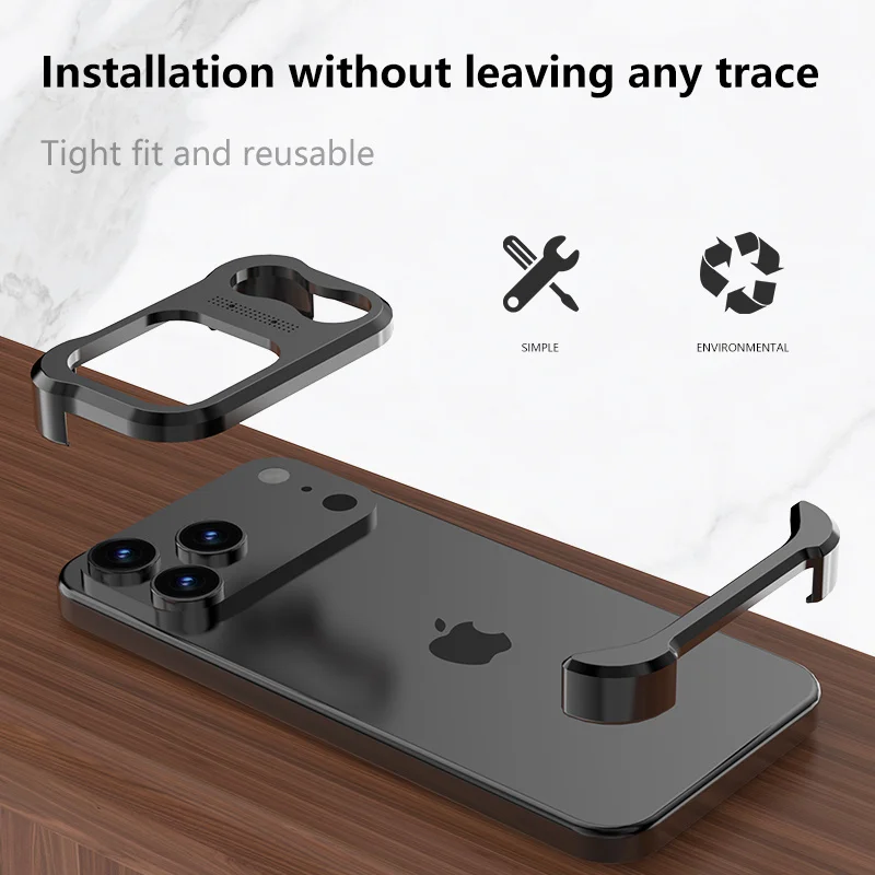 Luxury Titanium Alloy Shockproof Bumper with Lens Protector