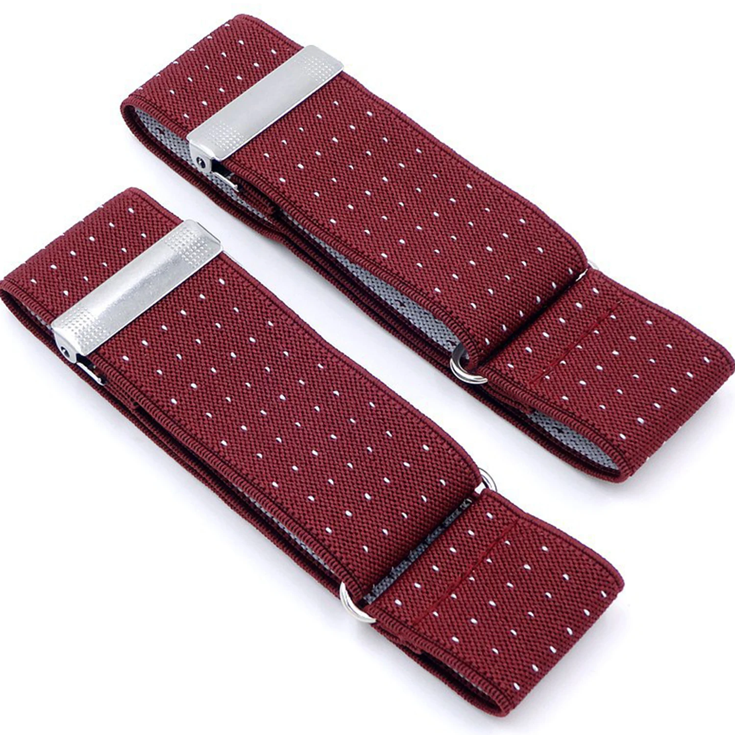 Black Red Elastic Armband Shirt Sleeve Holder Business Men Fashion Adjustable Arm Cuffs Bands For Wedding Clothing Accessories