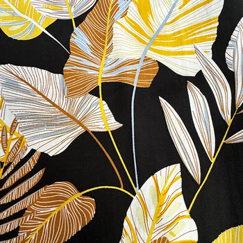 سراويل نوم فضفاضة واسعة الساق للنساء ، سراويل كاجوال عصرية ، ورقة صفراء ، بنطلون فانوس ، الصيف 5