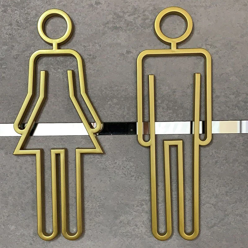 입체 중공 욕실 간판, 창의적인 화장실 문짝 사인, Wc 간판, 변기 간판