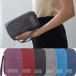 New Portable Cable Digital Storage Bags Organizer USB Gadgets Wires Charger Power Battery Zipper Cosmetic Bag Case Accessories
