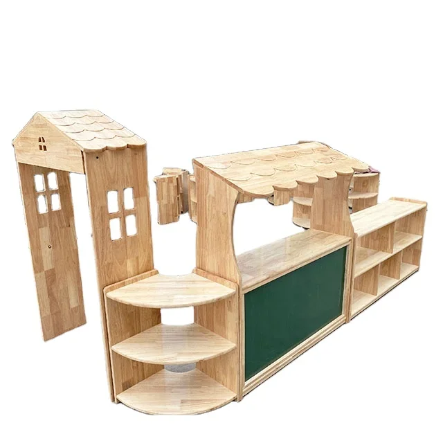 wooden kindergarten furniture set Classroom tables and chairs preschool children's equipment