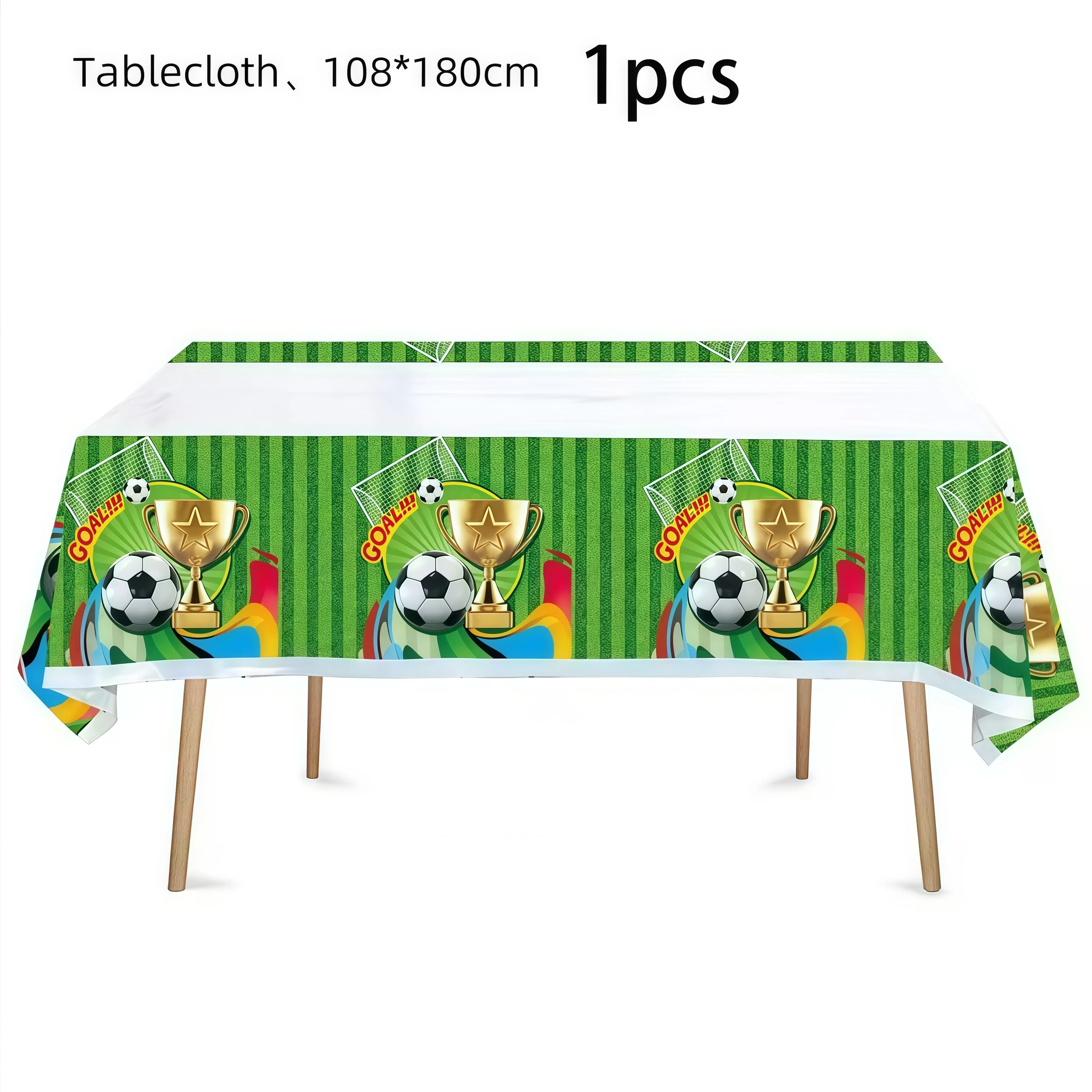 Football Party Tablecloth Decoration Rectangular Table Cover Kids Boys Birthday