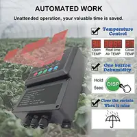 Greenhouse Film Roll Up Motors 2 Set Side Motor System with Intelligent Thermostat DC24V Safe Motor Water Resistant Install on 2