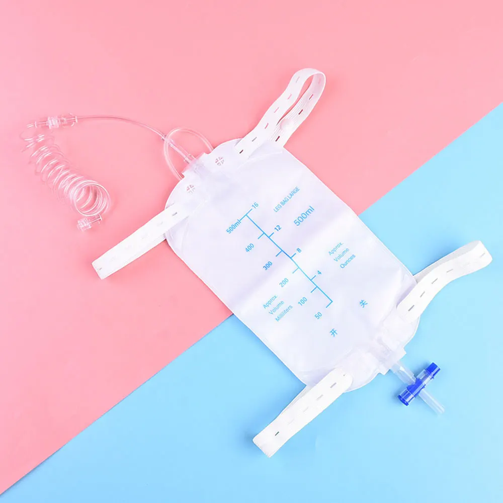 5Pcs Catheter 500ml Urine Bags for Mens Urine for Adult Type Pvc Patient Postoperation Drainage Urological Consumables