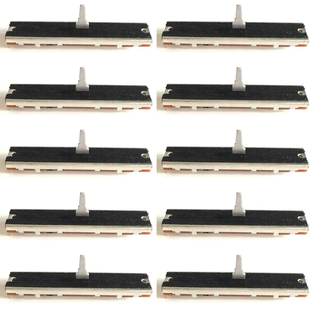 10pcs Length 88mm Mixer Slide Potentiometer Straight Slider B10K B103 10KB / 3 foot Mono Stroke 60mm FADER