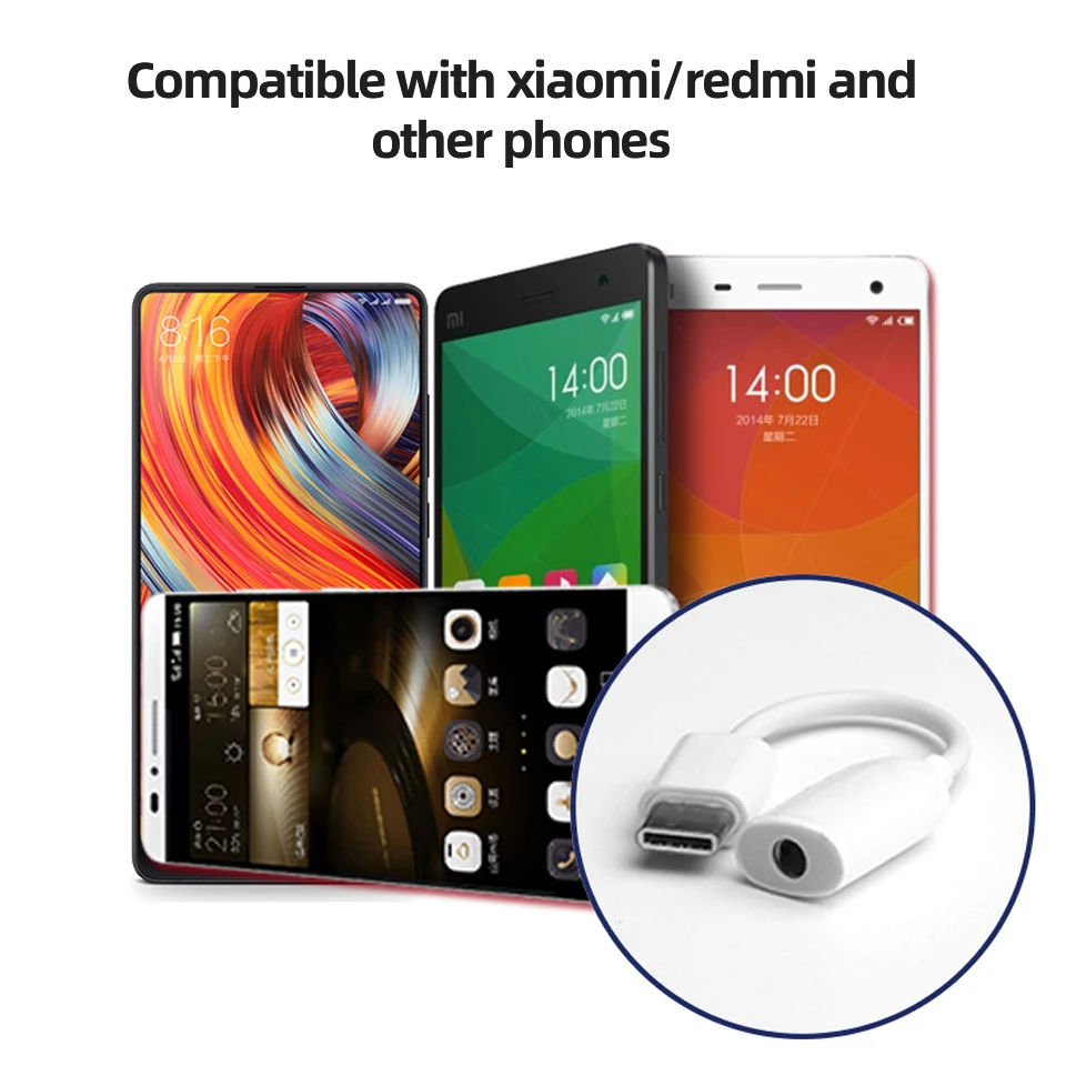 Type C to 3.5mm Adapter Xiaomi Usb Type C To 3.5mm Headphone Jack Converter for Xiao Mi 13 Ultra 12X 12 11 12T Pro Poco F4 usb to type c adapter usb to 3.5mm adapter type c to 3.5mm adapter type c aux adapter type c adapter type c to aux adapter audio earphone converter audio headphone adapter 3.5mm audio adapter