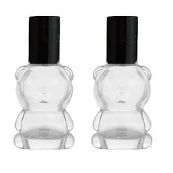8ML Small Bear Glass Roller Refillable Perfume and Essential Oil Bottle (Black 2)