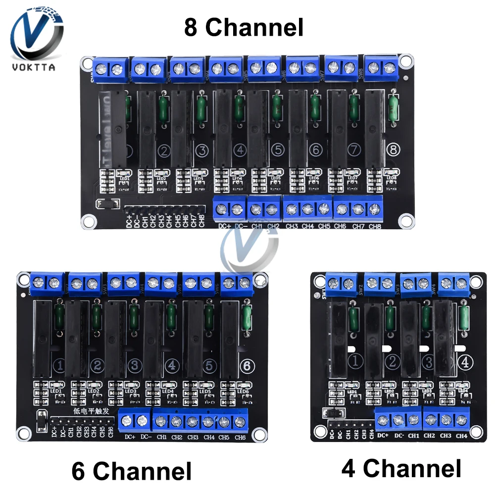 468Channel5VRelayModuleLowlevelSolidstateRelayModuleAC