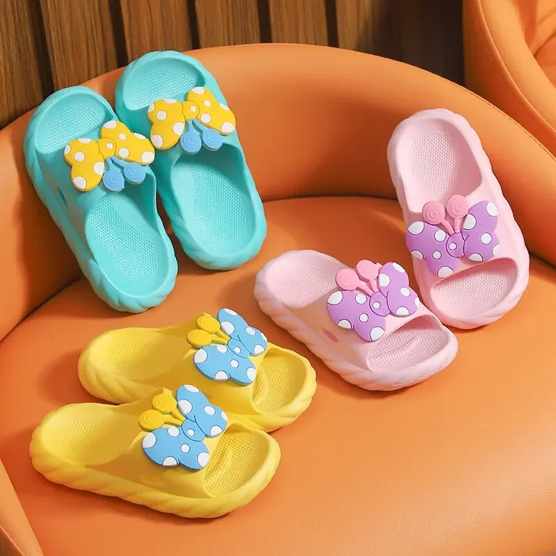 

Slippers Kids New Cute Princess Shoes Children's Anti-skid Home Baby Soft Soles Girls' Sandals Children's Parents and Children