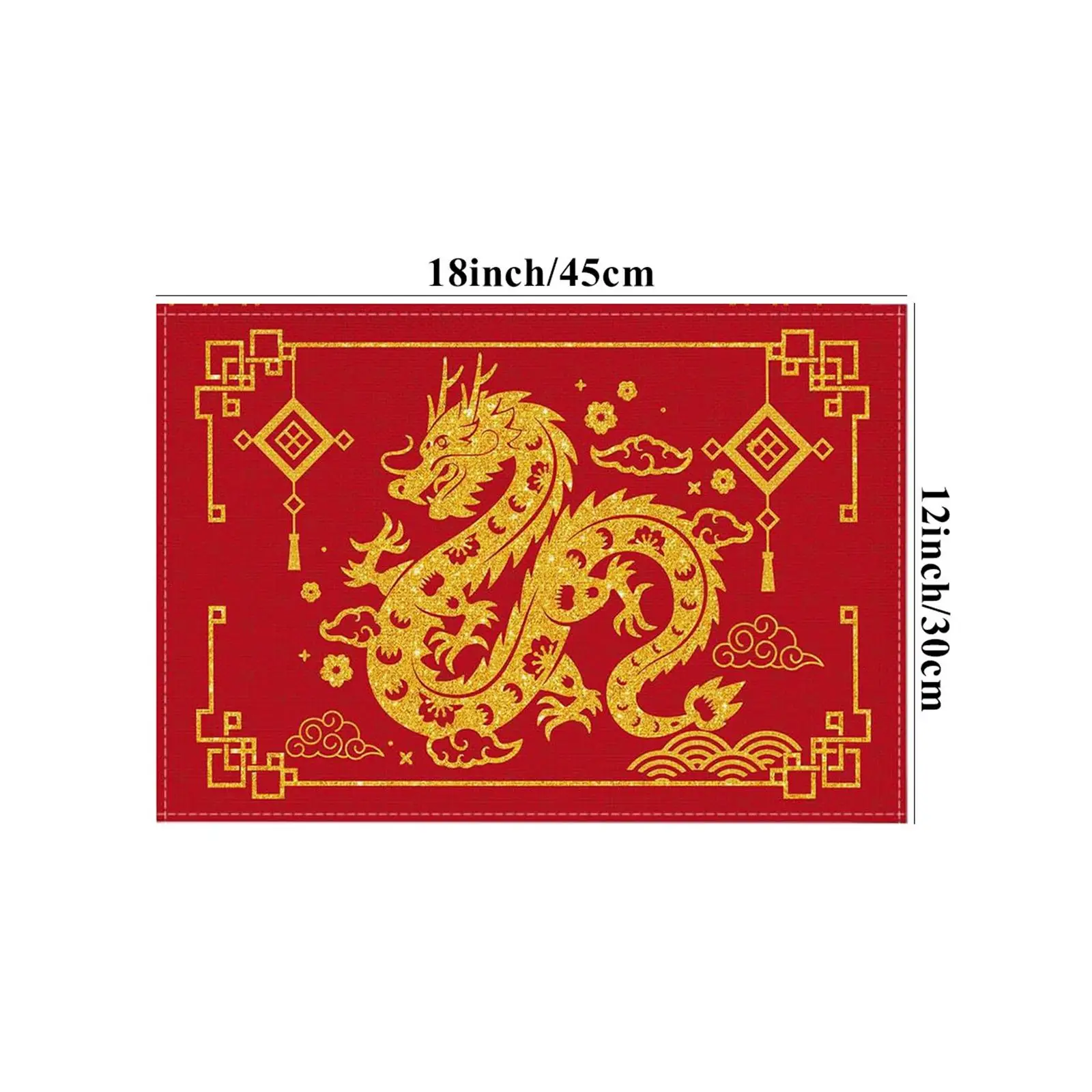 Chinese New Year Placemats Place Mats Set of 4 Happy New Year Table Decoration