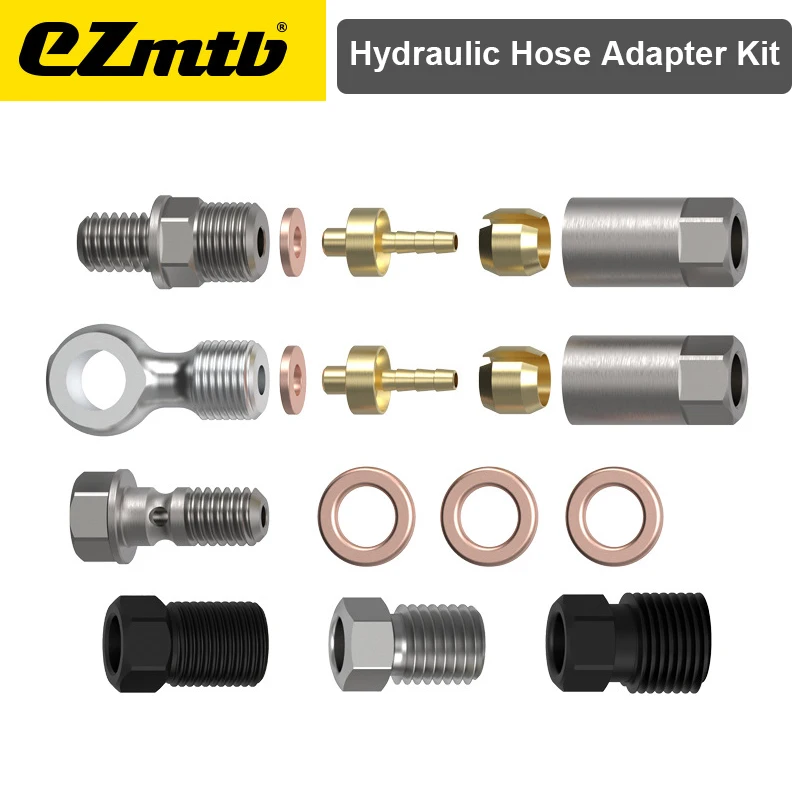 Bicycle hydraulic brake hose banjo fitting hope shimano avid sram
