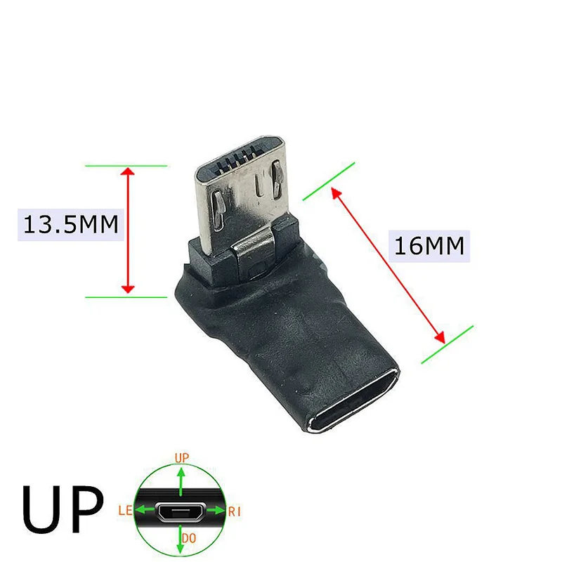 Description Picture 5 of itemUltra short body 90 Degree USB Left and Right and Up and Down Angled Micro 5pin Female to Micro USB Male Data Adapter