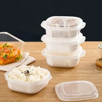 Conteneur de stockage des aliments, boîte de conservation des fruits et du riz, four à micro-ondes, réfrigérateur et congélateur sûr, boîte de conservation des frais pour la cuisine 2