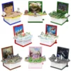 Mini 3D folding book keychain toy, books pop out with unique shapes and novel styles, cognitive puzzle toy 1