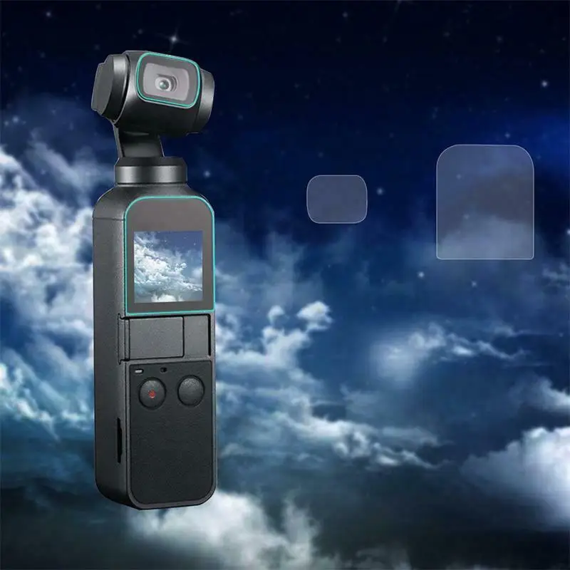 Számára DJI OSMO Zseb 2 camer Maroktelefon Negatív katalizátor Dug vmibe fólia objektív Hátvéd 4K Vízszintes iránytűtok OSMO Zseb kiegészítők 2db állítsa