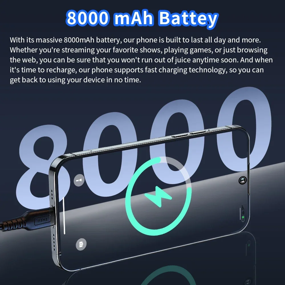 C20 Pro Mobile Phones 7.3 HD Screen SmartPhone Original 5G Dual Sim Celulares Android Unlocked 108MP 8000mAh Cell Phone