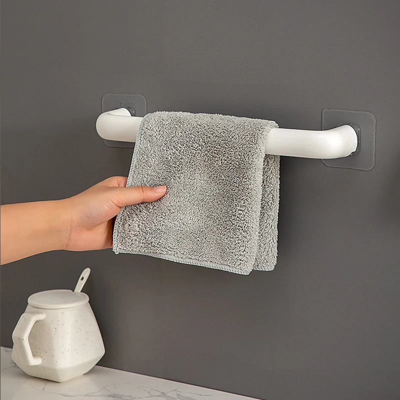 Towel Bar Wall-mounted Bathroom Towel Organizer Storage Rack Does Not Take Up Space Towels Rack for Bathroom Accessories
