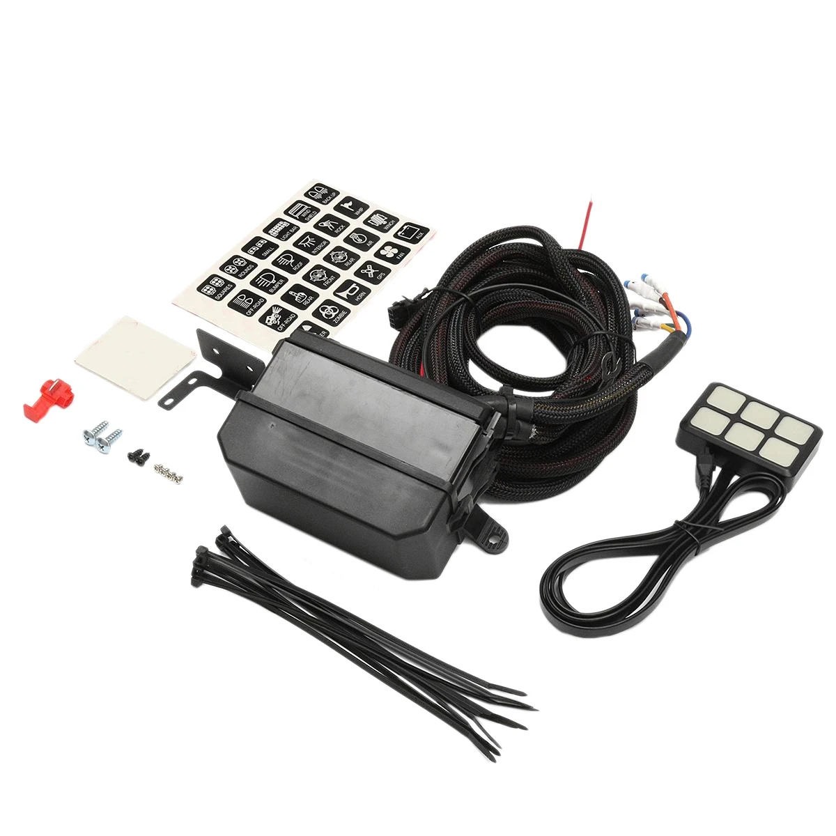 12V Press Screen Switch Panel 6 Gang Led Switch Panel Press Pannello Di Controllo Box Per Auto Marine Boat