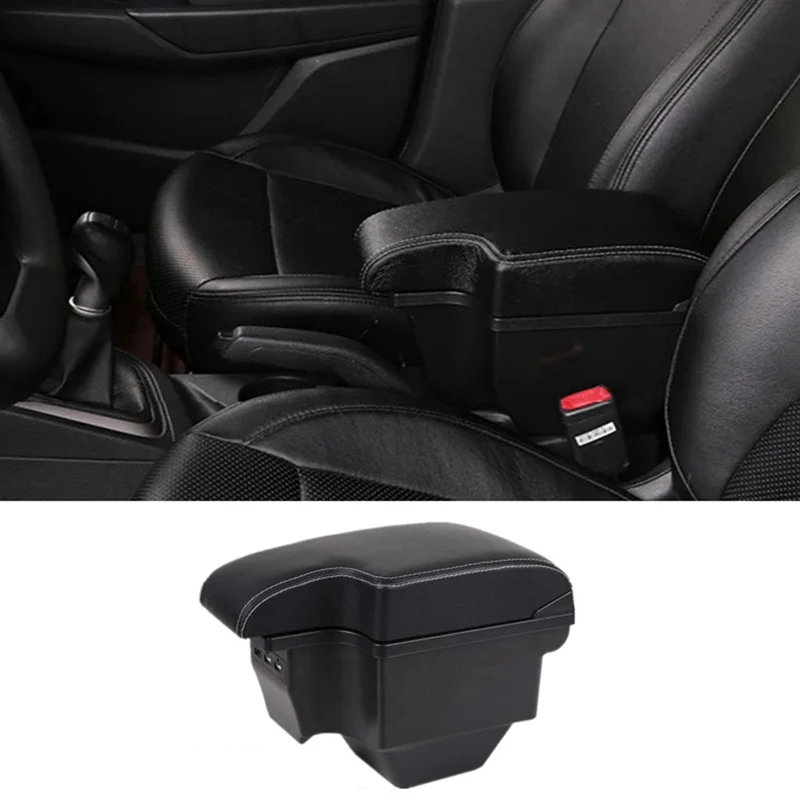 

1 Piece Central Consoles Armrest Box With 3 USB Charger Armrest Storage Box Black Interior Accessories For MG ZS 2017-2022