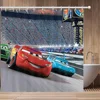 Anime Red Lightning McQueen Cars Shower Curtain 1pcs Cartoon Bath Screen Curtains with Hooks for Bathroom Decor Waterproof 6