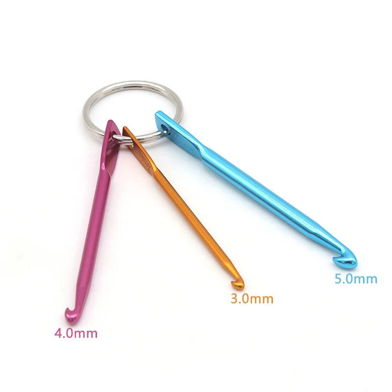 3pcs Mini Keychain Crochet Hook Needles Portable Knitting Tools