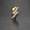 Daith Piercing Earrings for Women Jewelry 1PC Gold Color Lightning Tragus Helix Septum Piercing Cartilage Ear Stainless Steel 1