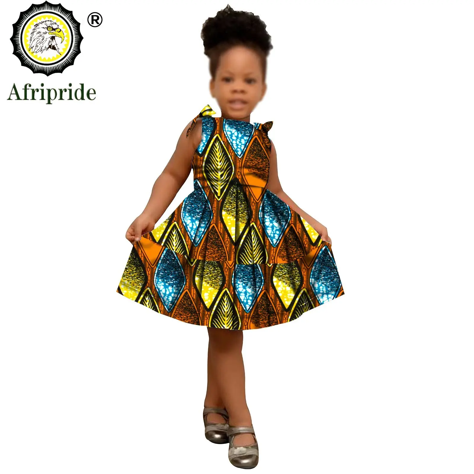 2026 African Children Clothing Kids Dashiki Ankara Print Dresses