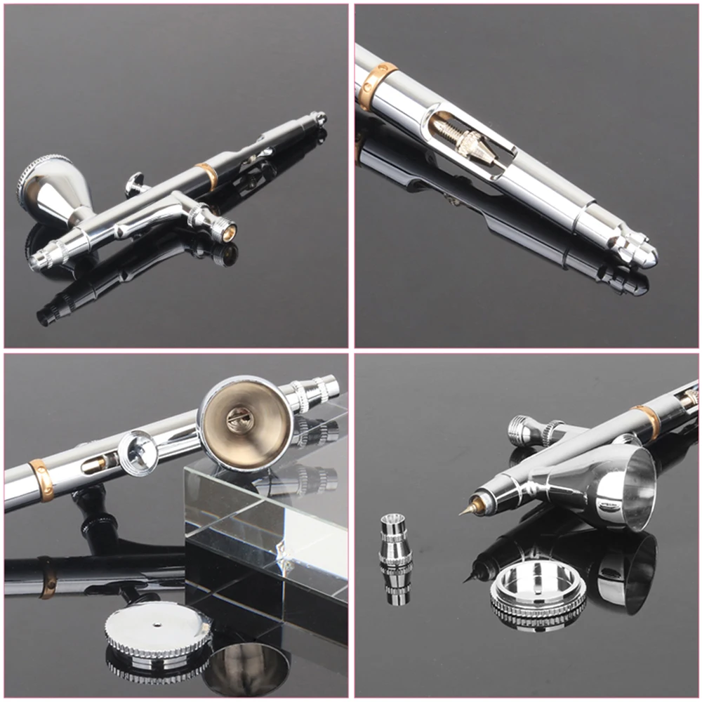 Mini Airbrush kit makeup system Airbrush compressor kit with 0.4mm single  action airbrush working pressure adjustable - AliExpress