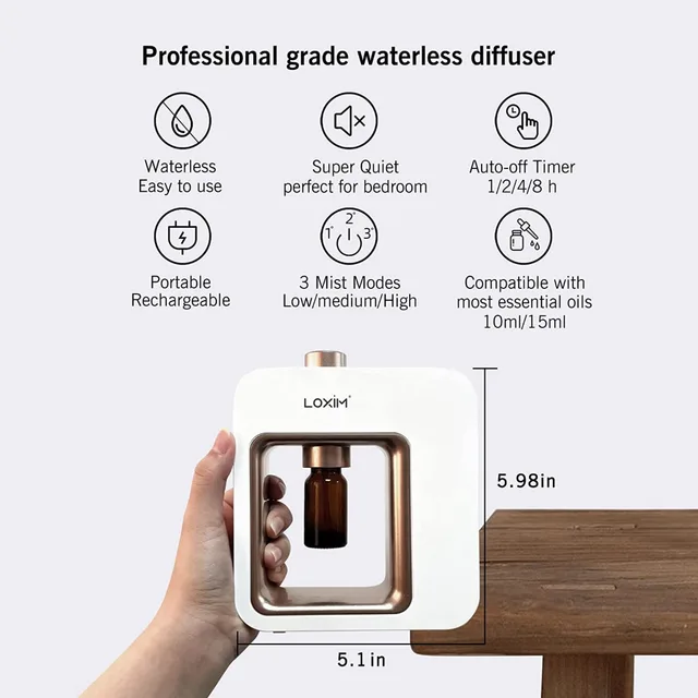 Nebulizing Essential Oil Diffusers Smell Distributor Scent Machine Super Quiet Portable Electric Aromatic Oasis Aroma Diffuser 4