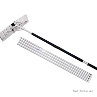Aluminum Extension Pole Lightweight Roof Snow Shovel Rake 20 Ft High Reach Outdoor Snow Removal Tools Snow Shovel Scraper Rake 1