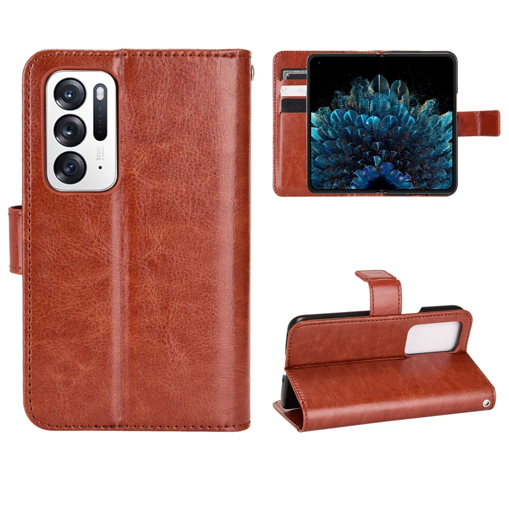 Wallet Leather For OPPO Find N Case Magnetic Book Stand Flip Card Protection Cover oppo flip cover Cases For OPPO