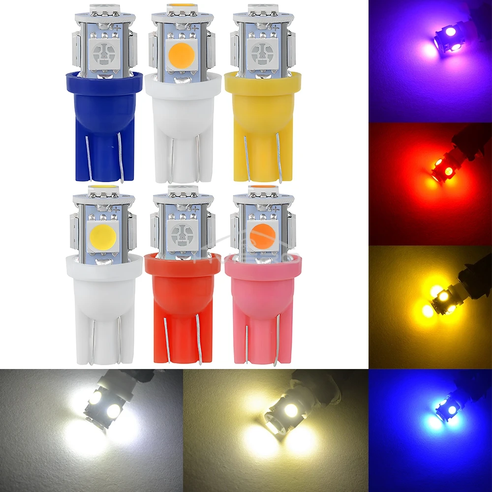 รูปสินค้า โคมไฟ LED รถยนต์ 12V สีขาว-ฟ้า-แดง ทนทาน ประหยัดพลังงาน
