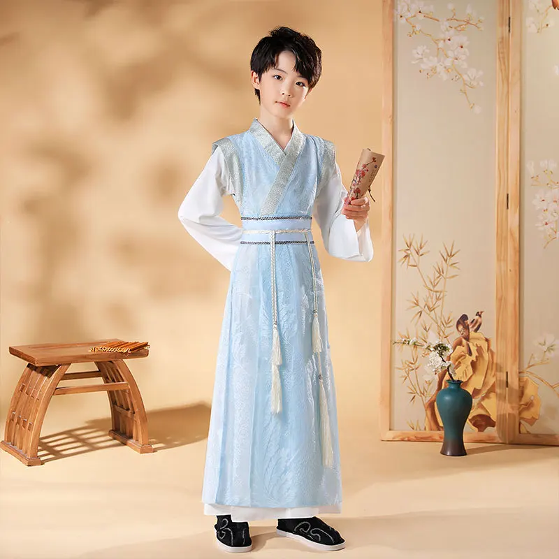 ancient chinese Folk Dance new year china traditional dress for kids girls hanfu dress dance costume boys modern stage Clothing